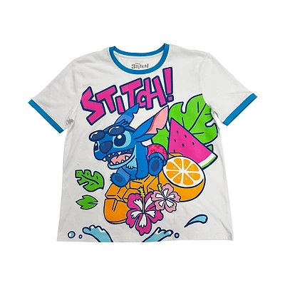 Ladies Disney Fruity Stitch Short Sleeve T-Shirt