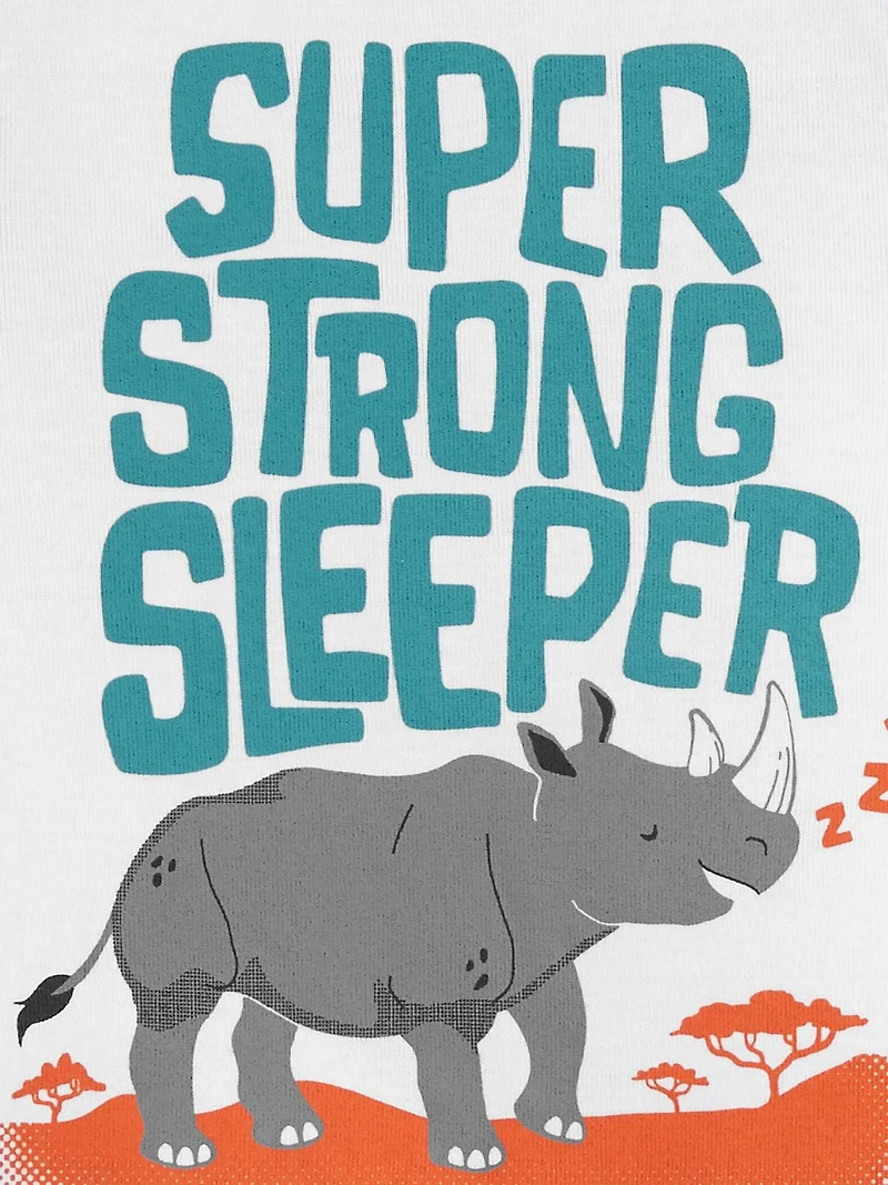 Child of Mine made by Carter's boys' Cotton 4-piece Pyjama - Rhino