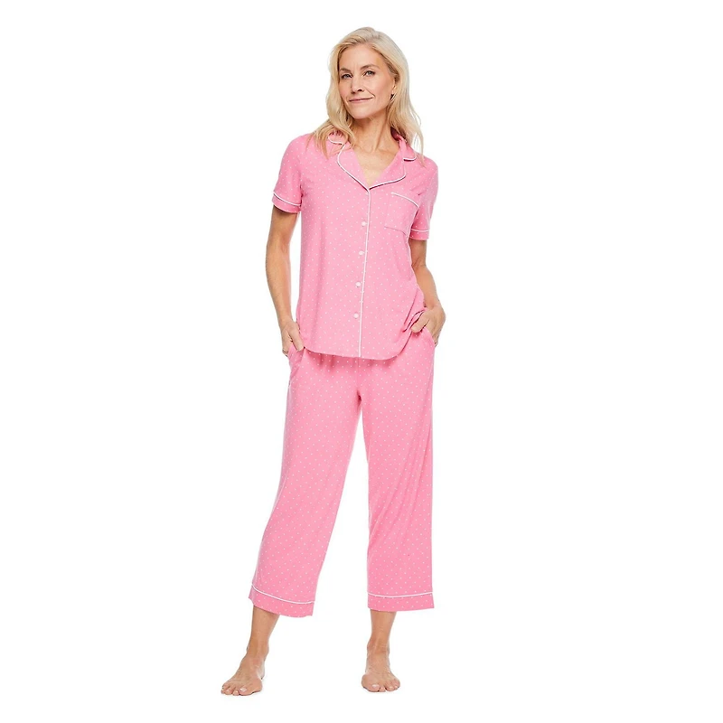 Iyla Women's Notch Collar Pajama 2-Piece Set