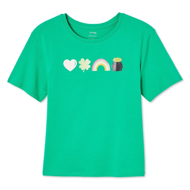 George Girls' St. Patrick's Day Tee, Sizes XS-XL