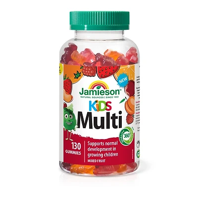 Jamieson Multivitamin Gummies for Kids Mixed Berry, 130 Gummies