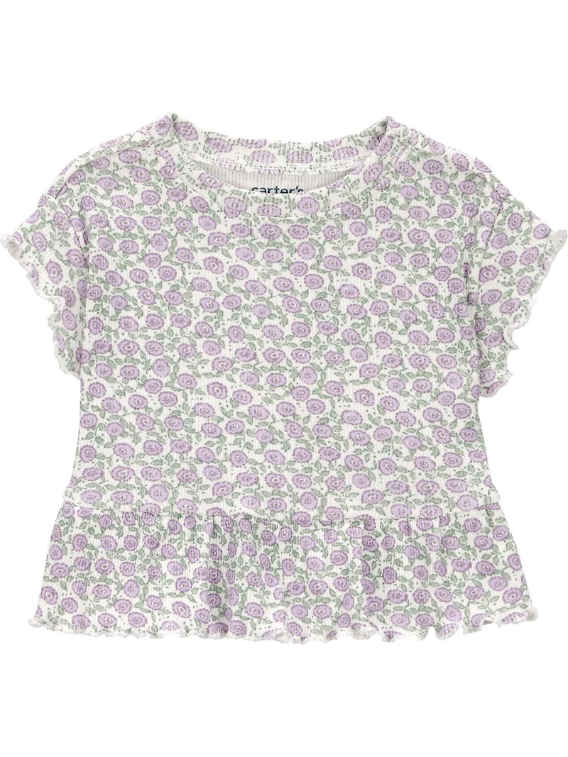 Carter's Child of Mine Infant Girl 3pc Set Purple Floral