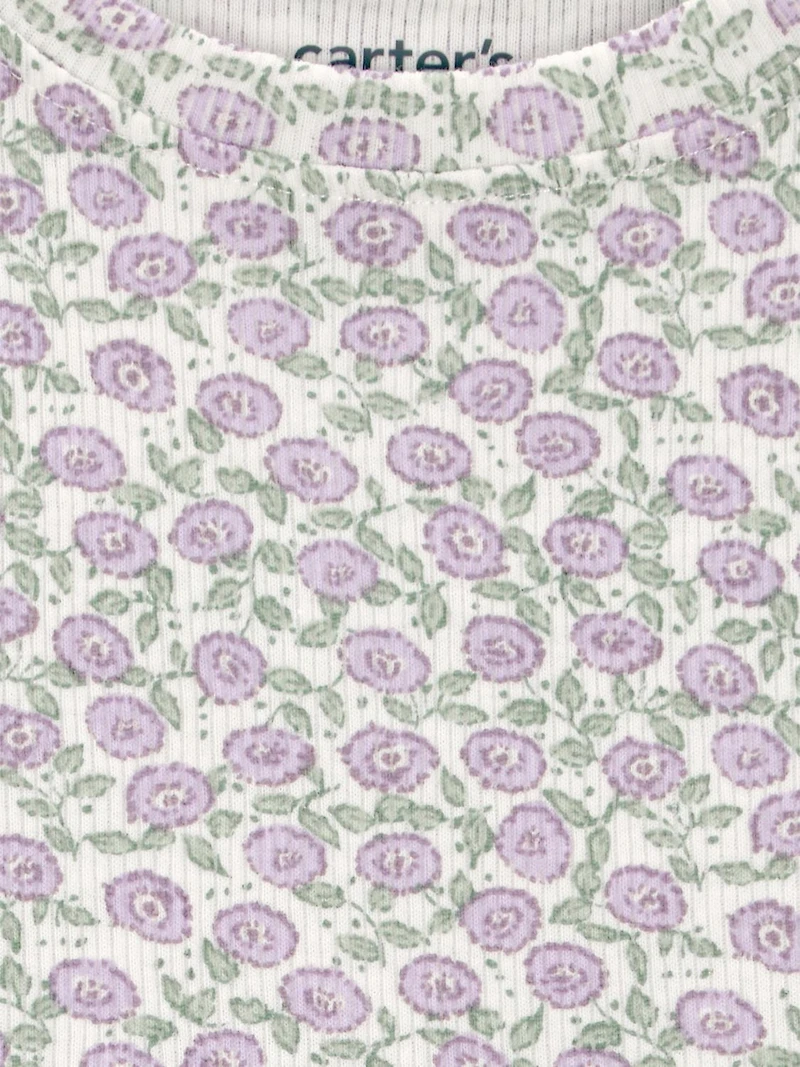 Carter's Child of Mine Infant Girl 3pc Set Purple Floral
