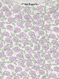 Carter's Child of Mine Infant Girl 3pc Set Purple Floral
