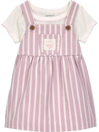 Carter's Child of Mine Infant Girl Pink Stripe Skirtall