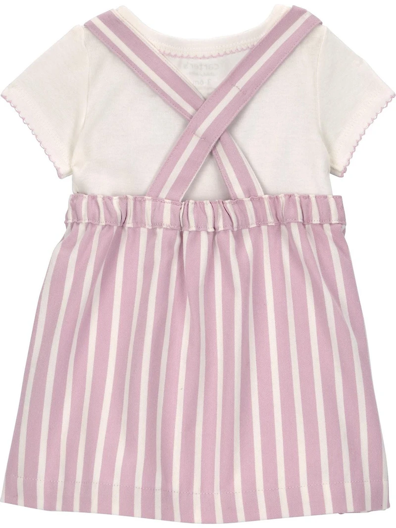 Carter's Child of Mine Infant Girl Pink Stripe Skirtall