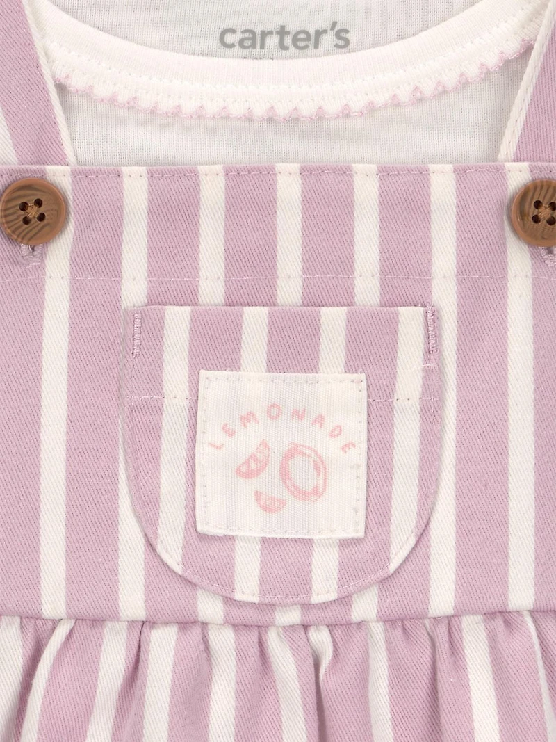 Carter's Child of Mine Infant Girl Pink Stripe Skirtall