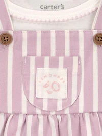 Carter's Child of Mine Infant Girl Pink Stripe Skirtall