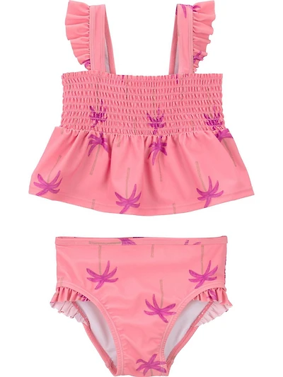 Carter's Child of Mine Fil Ensemble de maillot bain 2 pièces - Palmiers roses