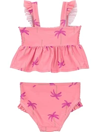 Carter's Child of Mine Fil Ensemble de maillot bain 2 pièces - Palmiers roses