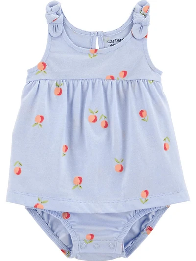 Carter's Child of Mine Infant Girl Floral Sunsuit Blue