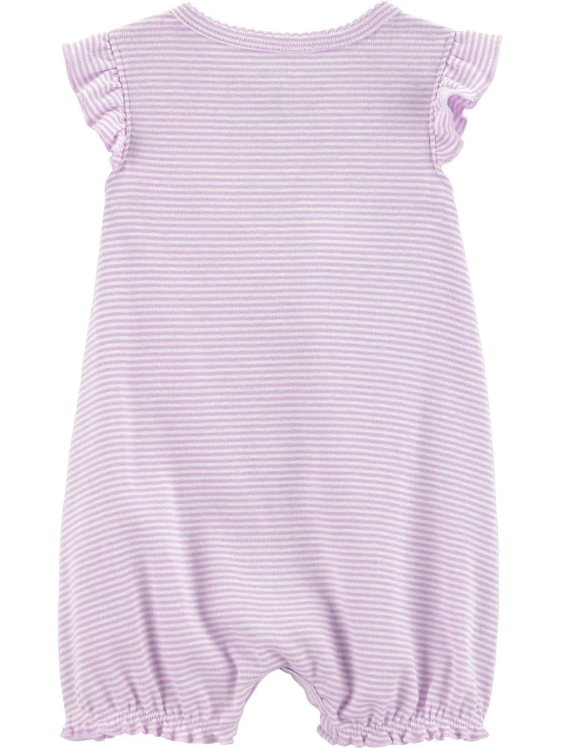 Carter's Child of Mine Infant Girl Stripe Romper Purple