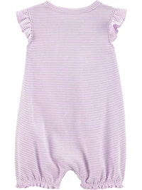 Carter's Child of Mine Infant Girl Stripe Romper Purple