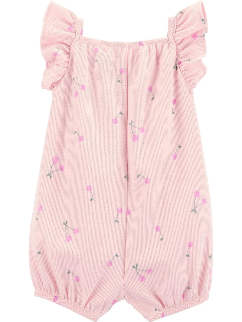 Barboteuse rose à motif cerises pour bébé fille de la marque Carter's Child of Mine.