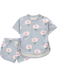 Carter's Child of Mine Infant Girl 2pc Set Blue Floral