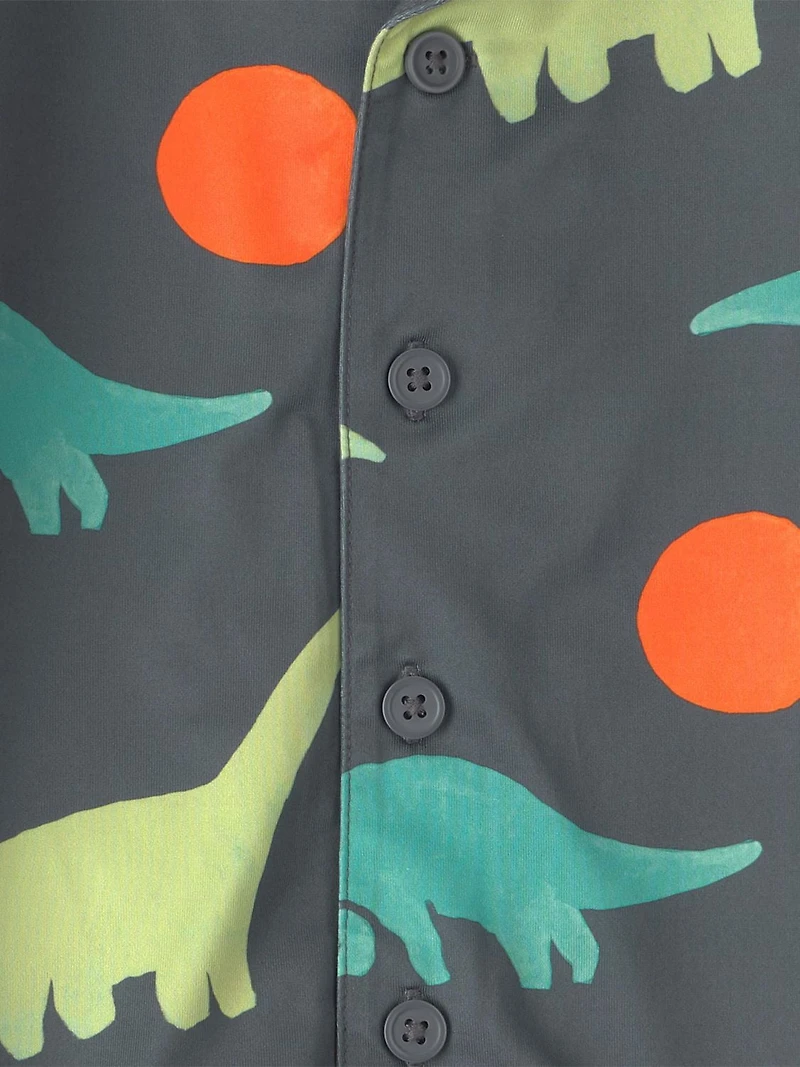 Carter's Child of Mine Toddler Boy 2pc PJ Coat Set Grey Dino