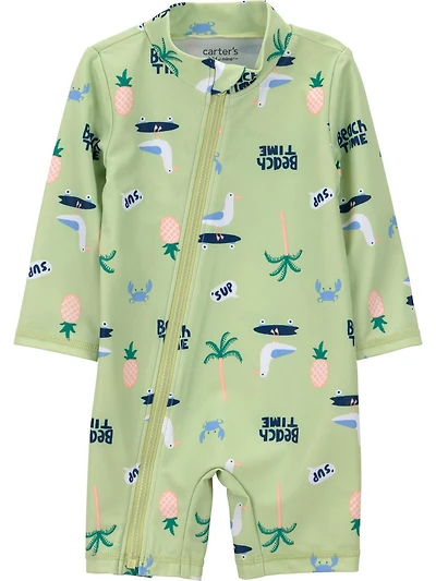 Carter's Child of Mine IB 1PC Swimsuit - Green Sea Gull