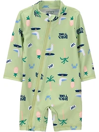 Carter's Child of Mine IB 1PC Swimsuit - Green Sea Gull