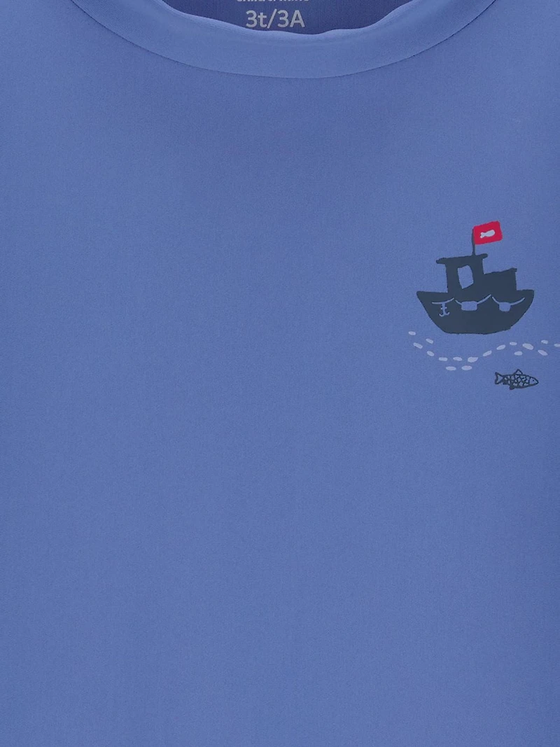 Carter's Child of Mine Toddler Boy 2pc Rash Guard Set Blue Beach