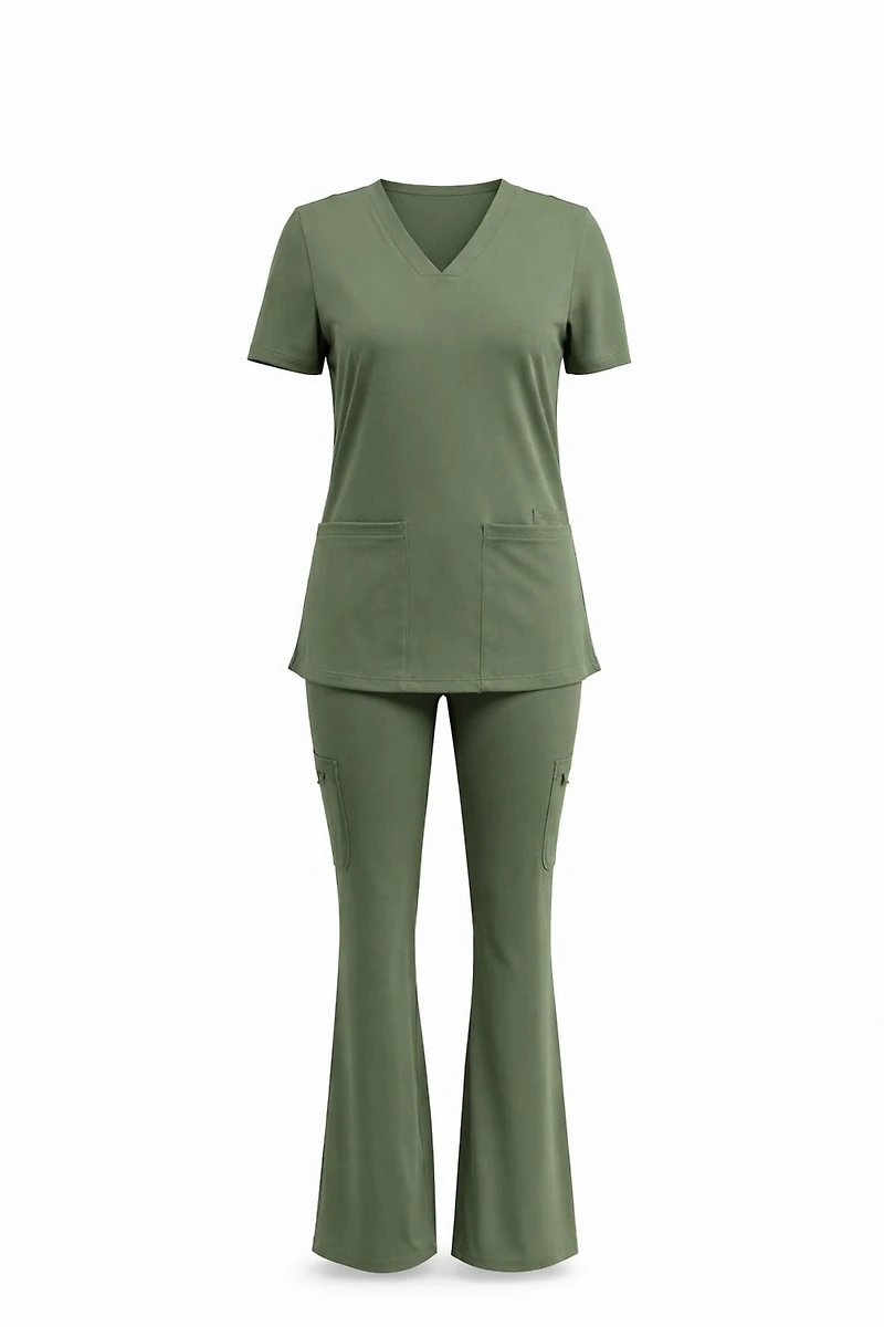FLEX SCRUBS™ ladies flared scrub pants