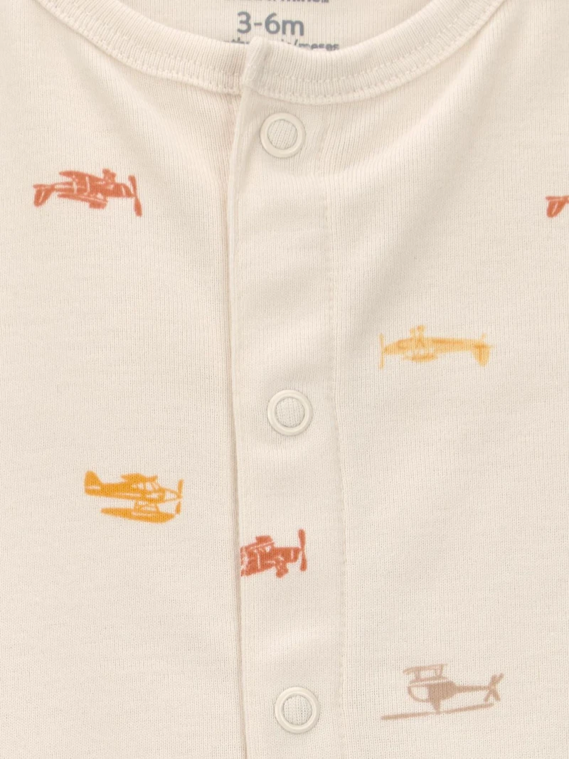 Carter's Child of Mine IB 2PK Romper - Yellow Airplane