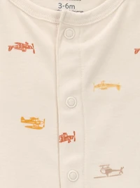 Carter's Child of Mine IB 2PK Romper - Yellow Airplane