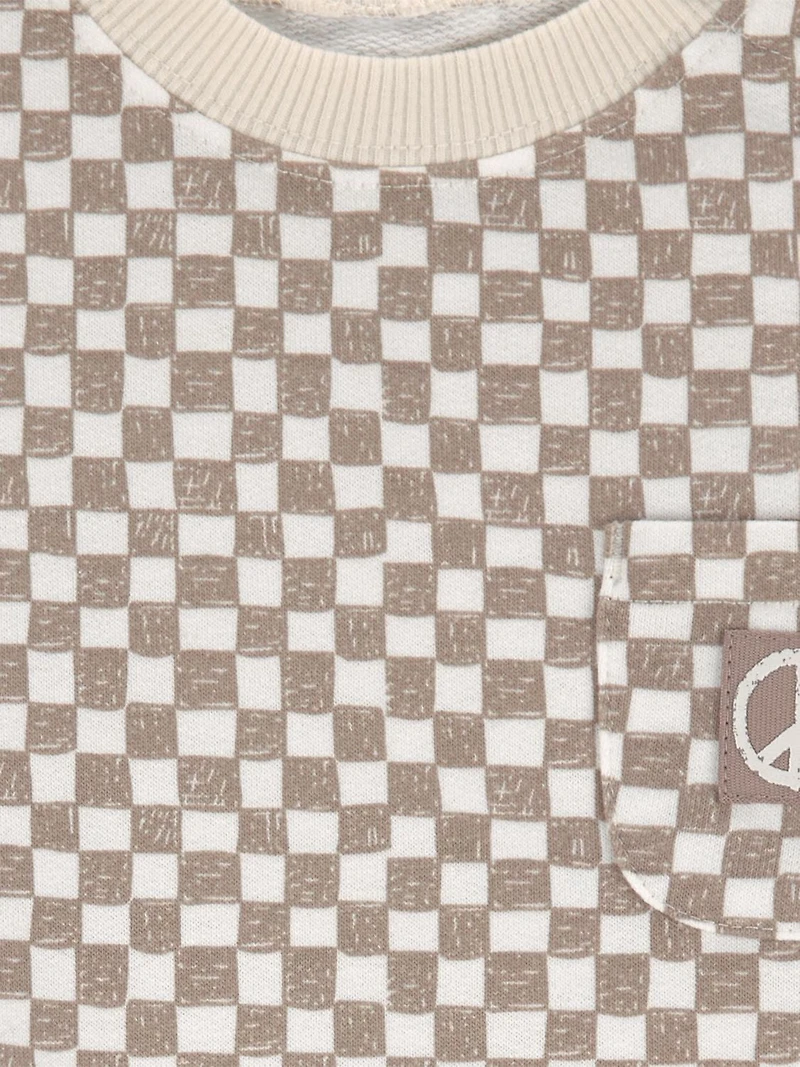 Carter's Child of Mine IB 2PC Short Set - Taupe Check