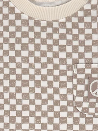 Carter's Child of Mine IB 2PC Short Set - Taupe Check