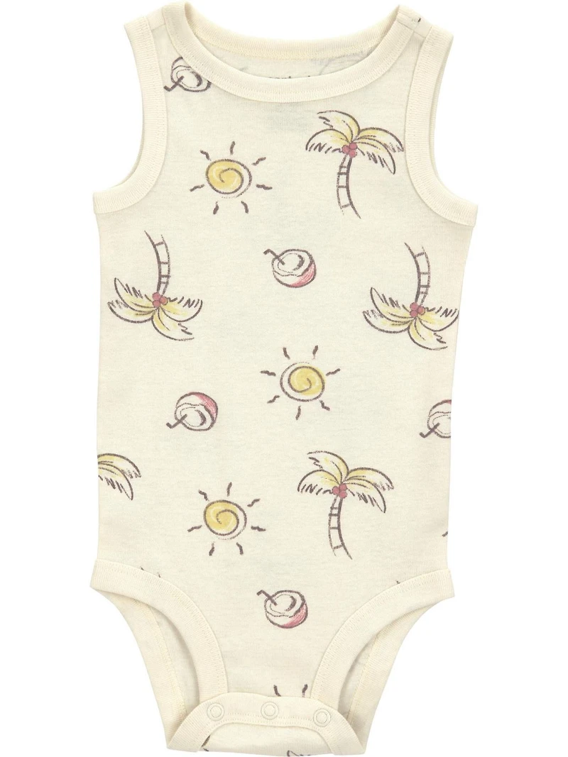 Carter's Child of Mine IB 3PC Short Set - Brown Palm Trees