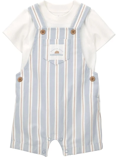 Carter's Child of Mine IB 2PC Shortall Set - Blue Stripe