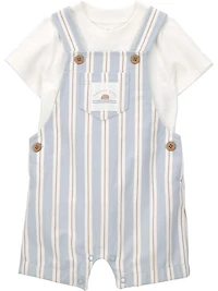 Carter's Child of Mine IB 2PC Shortall Set - Blue Stripe