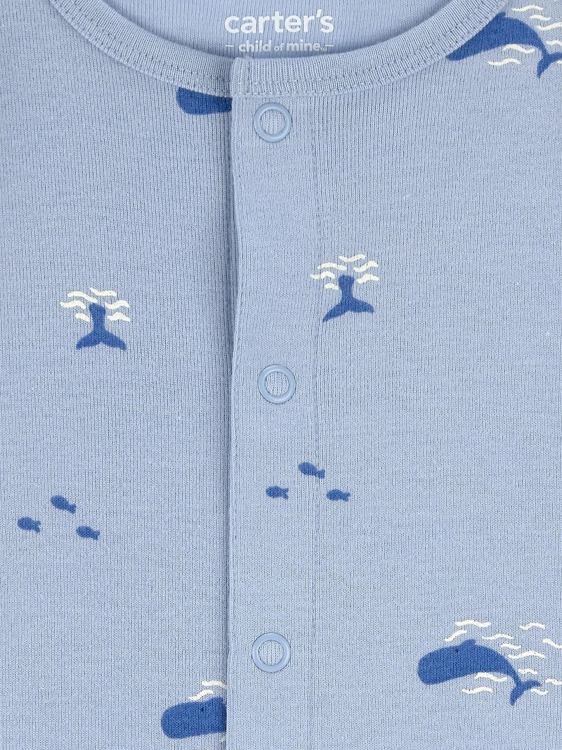 Carter's Child of Mine IB Romper - Blue Whale