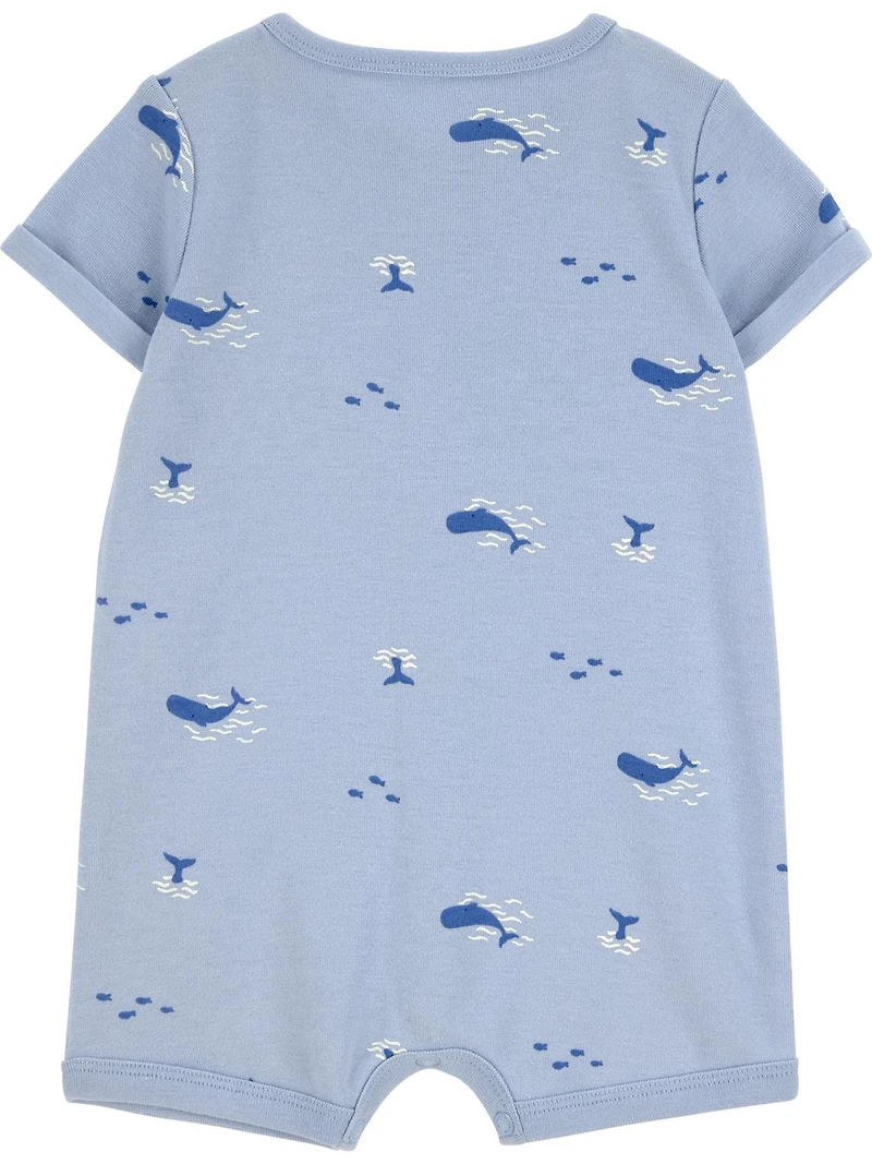 Carter's Child of Mine IB Romper - Blue Whale