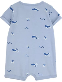 Carter's Child of Mine IB Romper - Blue Whale