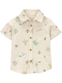 Carter's Child of Mine IB 3PC Short Set - Grey Cactus