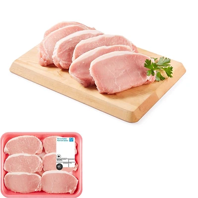 Pork Loin Center and Rib Chops Boneless, 6 chops, 0.42 - 0.90 KG