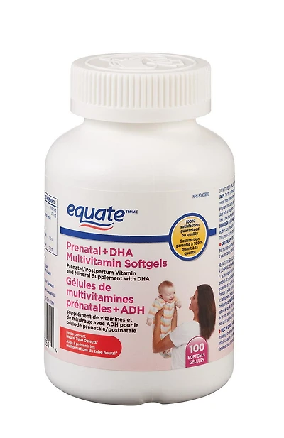 Equate Gélules de multivitamines prénatales + ADH