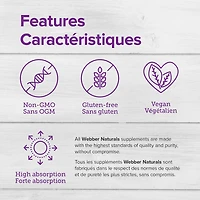 Webber Naturals Citrate de zinc 50 mg 180 comprimés