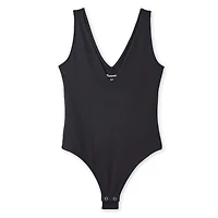 No Boundaries Women's Deep V-Neck Bodysuit