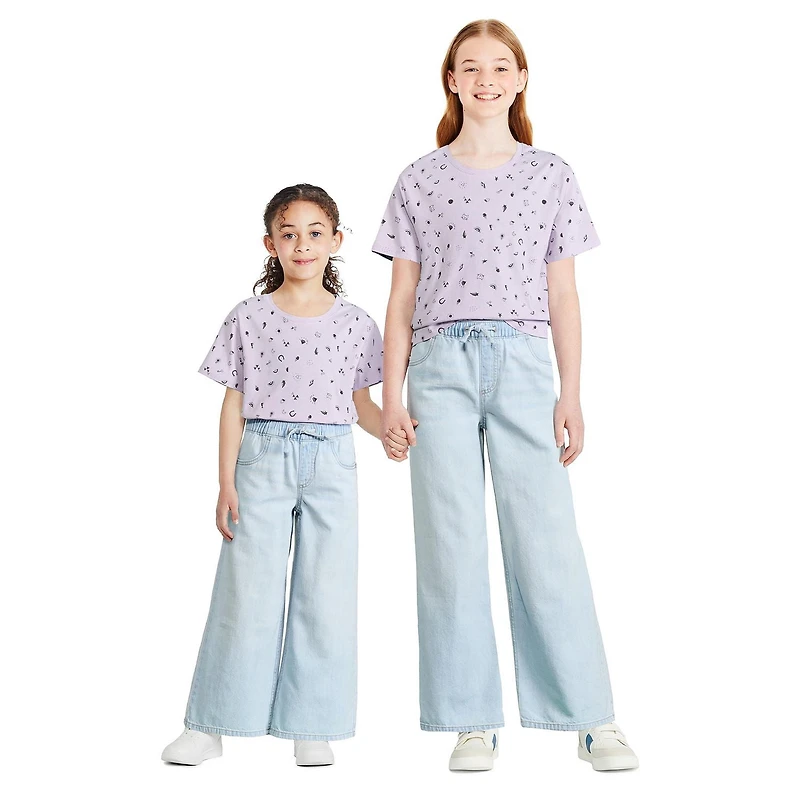 George Girls' Wide Leg Denim Pant