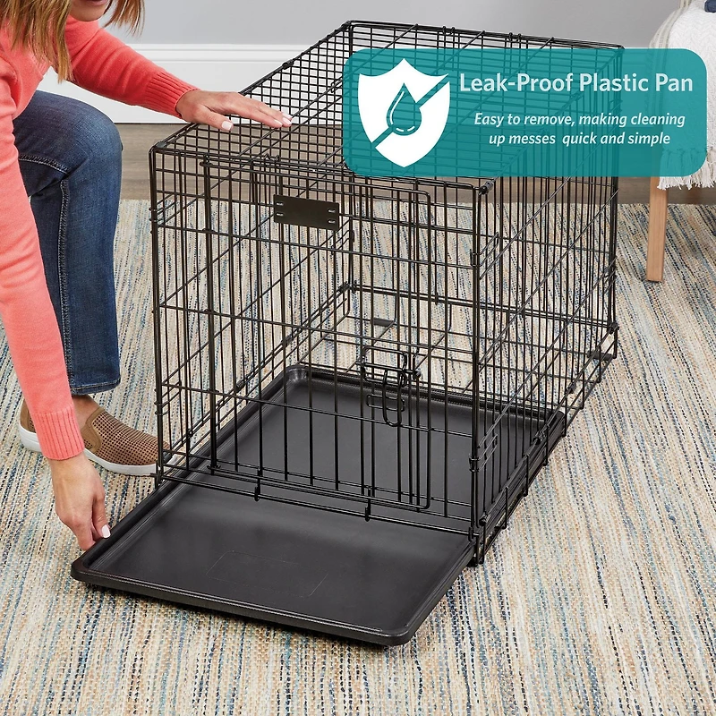 Midwest iCrate Caisse Pliante pour Chien à Double Porte avec Panneau de Séparation Caisse pour Chien 2 portes