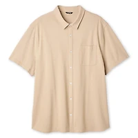 George Big Men's Knit Button-Up Shirt