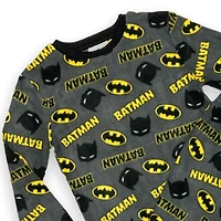 Batman Ensemble pyjama 2 pièces pour garçons en bas âge incluant haut à manche longue et pantalon