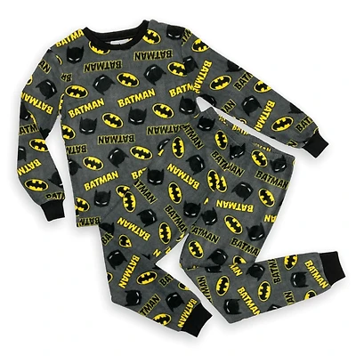 Batman Ensemble pyjama 2 pièces pour garçons en bas âge incluant haut à manche longue et pantalon