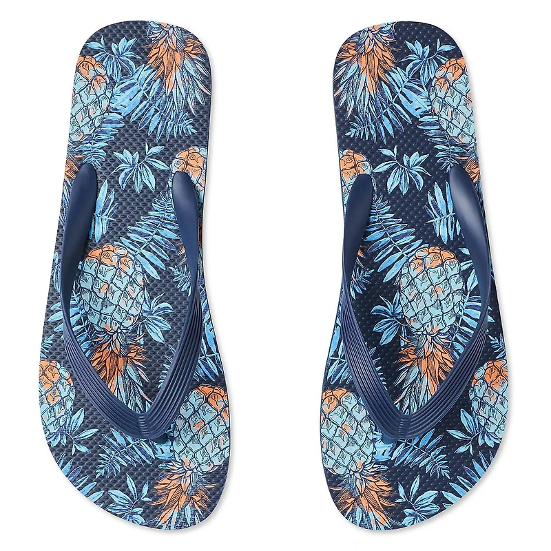 George Men's Printed Flip Flops