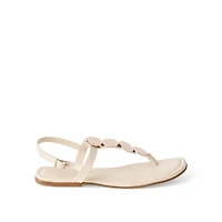 Sandales à bride en T Time and Tru pour femmes
