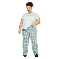 George Plus Women's Pajama 2-Piece Set, Sizes 1X-4X