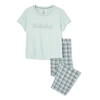 George Plus Women's Pajama 2-Piece Set, Sizes 1X-4X