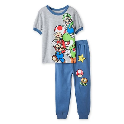 Super Mario Toddler Boys' Two Piece Pajama Set