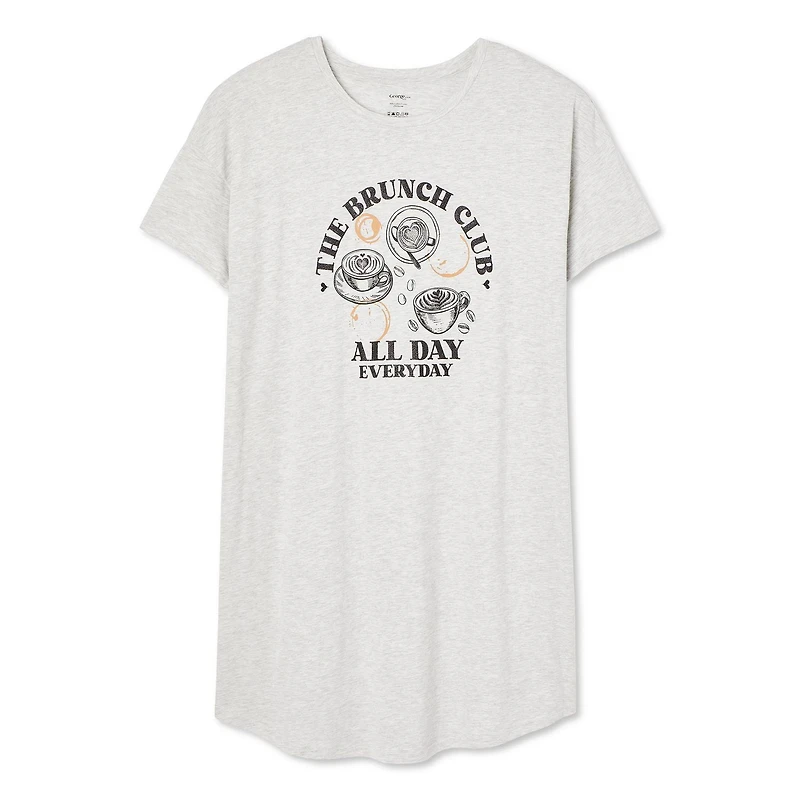 Chemise de nuit à encolure ras du cou George Plus pour femmes